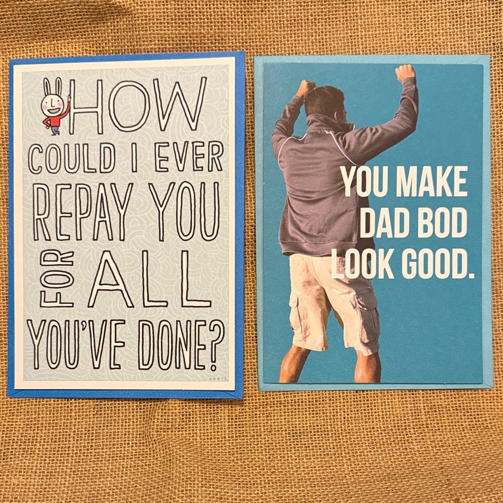 🌻 Bundle of 2 Shoebox by Hallmark Funny Father’s Day Cards